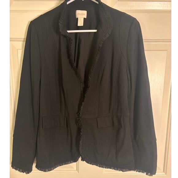 Chico's Black Jacket Size 1 (M) - Picture 2 of 13